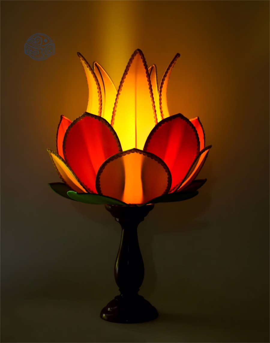 Đèn lụa hoa sen có đế 60cm - Ảnh 12