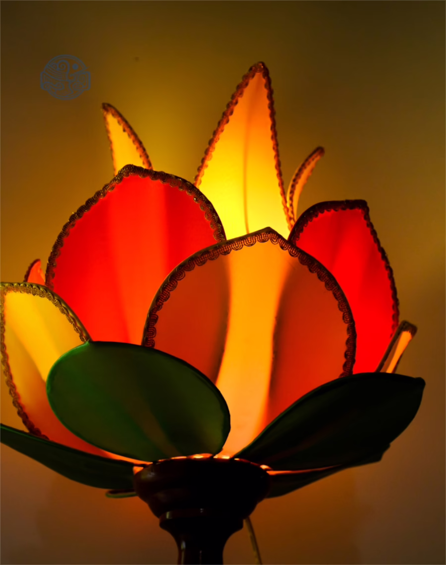 Đèn lụa hoa sen có đế 60cm - Ảnh 8