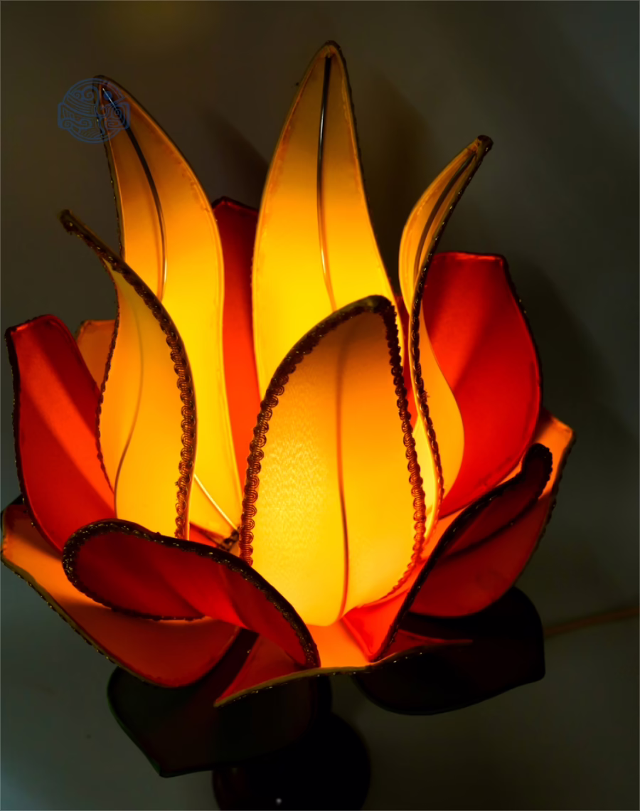 Đèn lụa hoa sen có đế 60cm - Ảnh 7