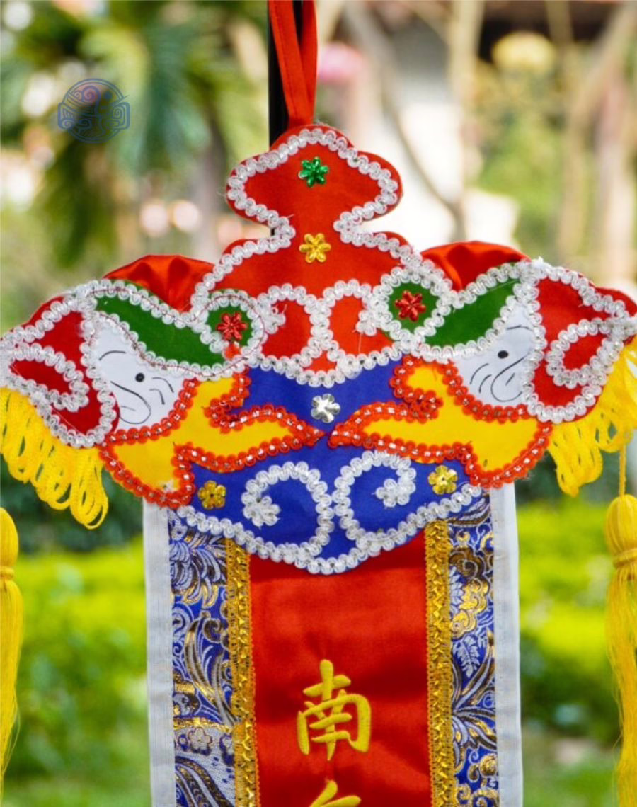 Phan A Di Đà Phật gấm ngũ sắc - Ảnh 2