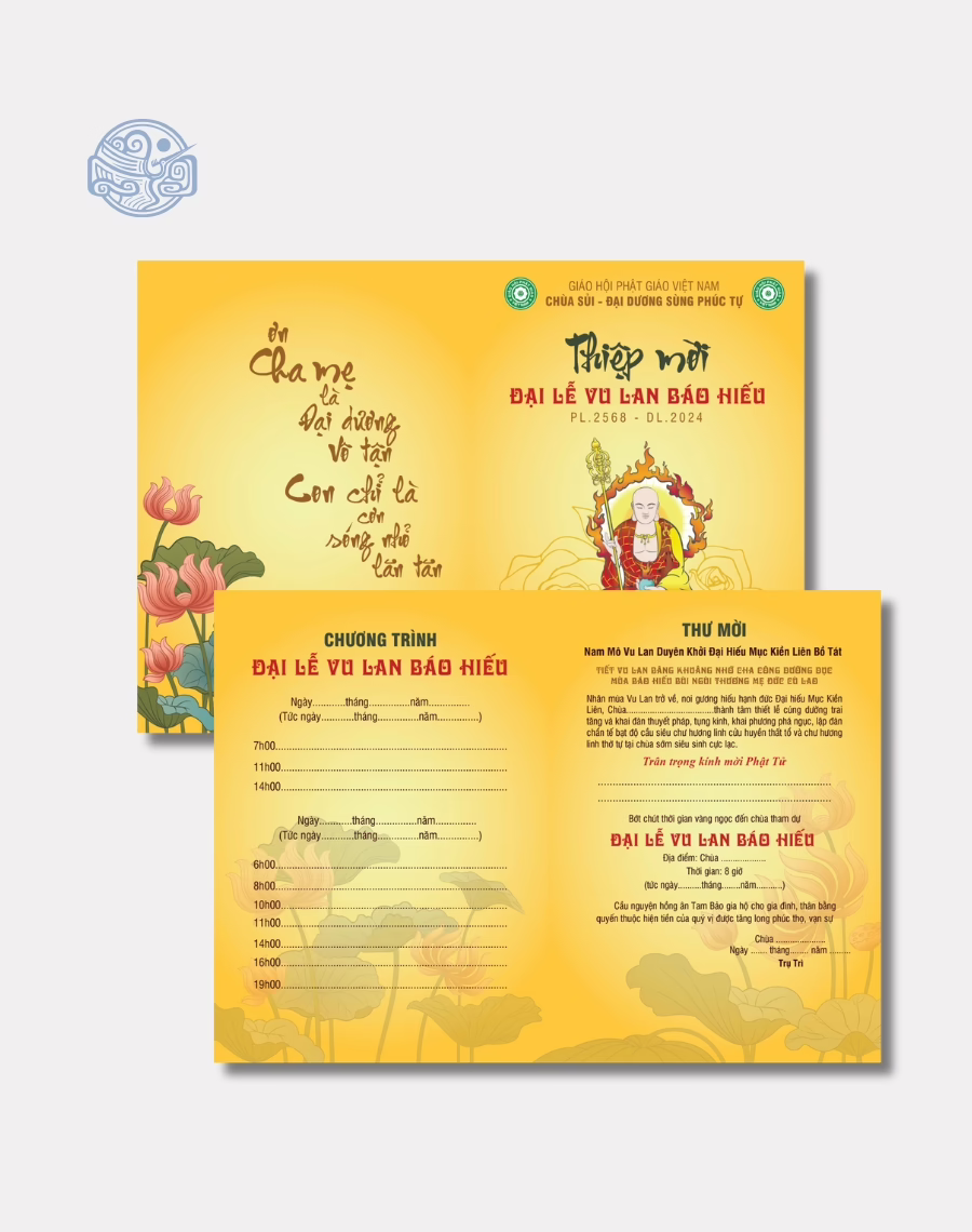 Thiệp mời thiết kế (mùa Vu Lan, Phật Đản, lễ, tết,...) - Ảnh 11