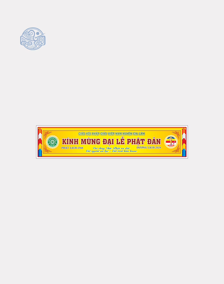 Phướn ngang thiết kế (Phật Đản, Vu Lan, tết,...) - Ảnh 3