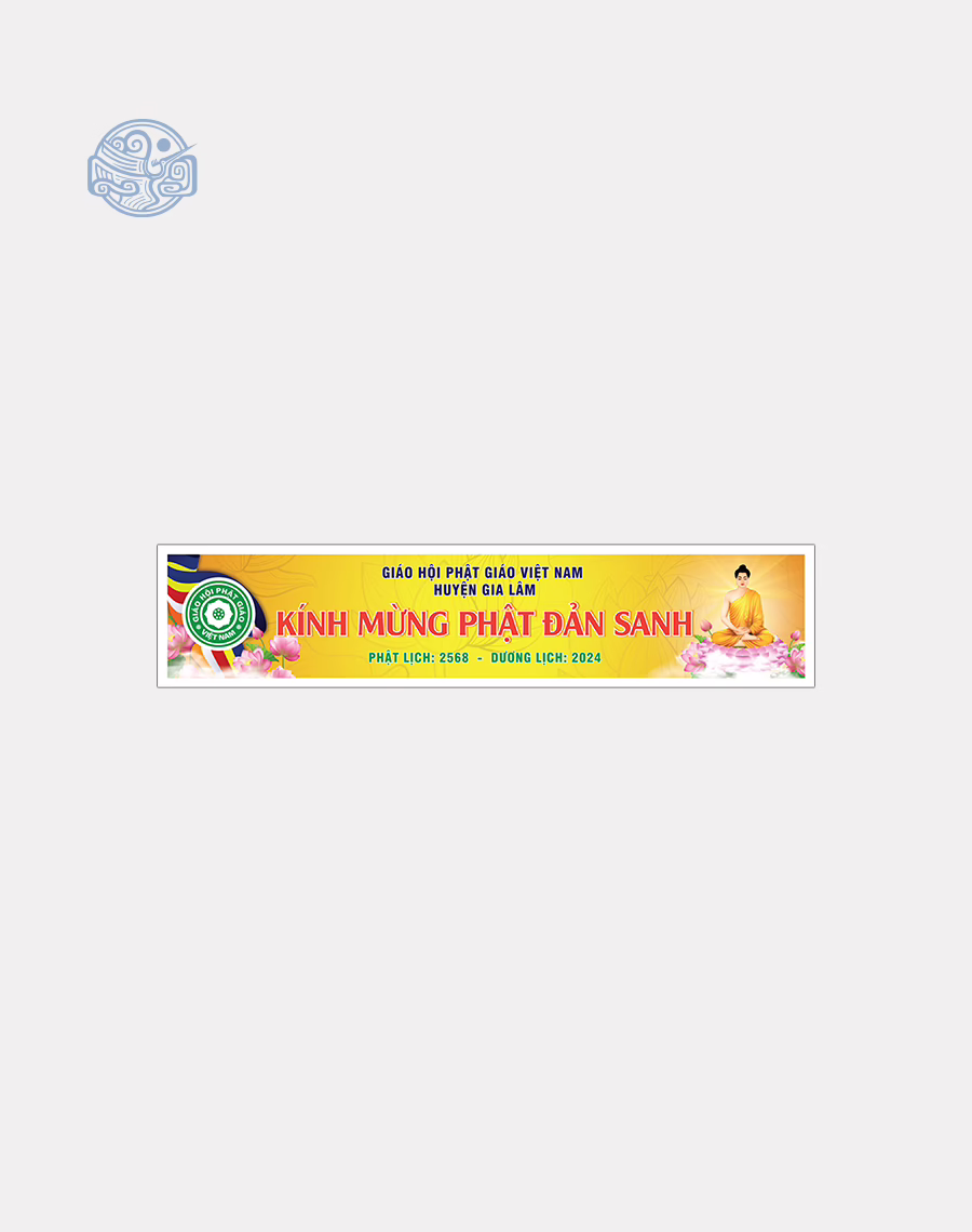 Phướn ngang thiết kế (Phật Đản, Vu Lan, tết,...) - Ảnh 5