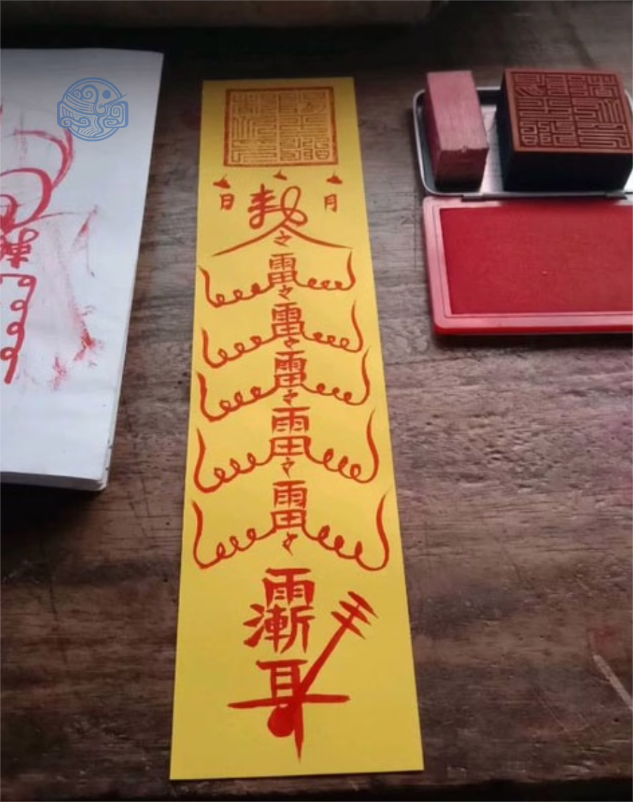 Giấy hoàng chỉ nền vàng hai mặt - Ảnh 2