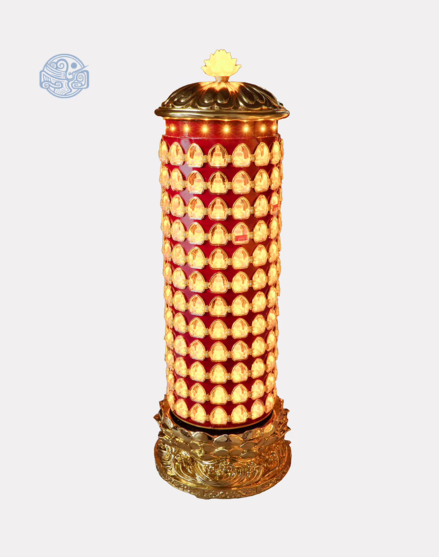 Tháp Dược sư 12 tầng kèm tượng dược sư 120cm đế tròn - Ảnh 2